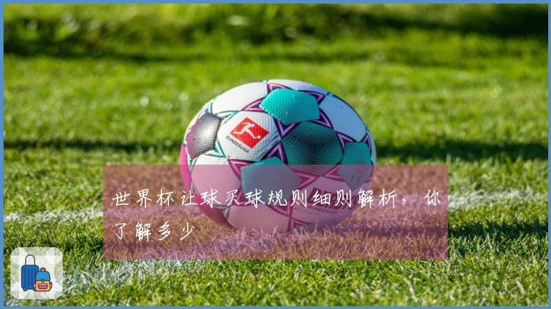 世界杯让球买球规则细则解析，你了解多少